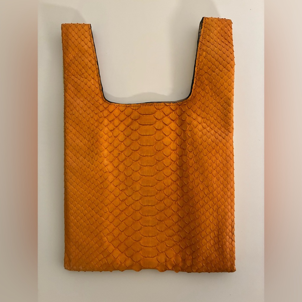 Rare auth python two tone mini shopper by Hayward… - image 1